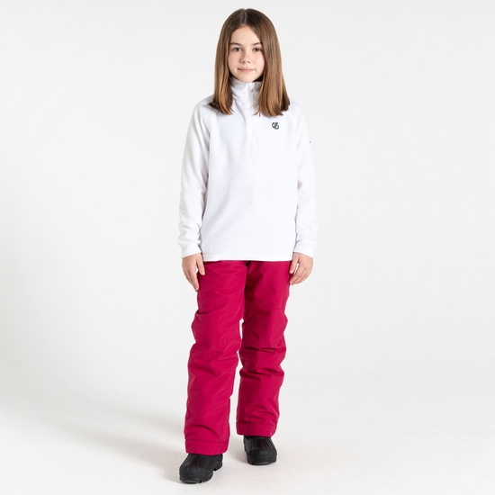 Kinder Freehand Fleece mit halblangem Reißverschluss Weiß