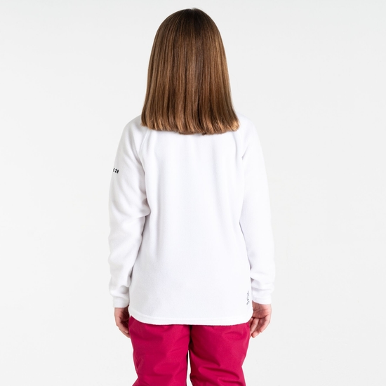 Kinder Freehand Fleece mit halblangem Reißverschluss Weiß