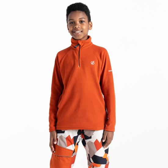 Polaire légère Junior FREEHAND avec ouverture 1/2 zip Orange