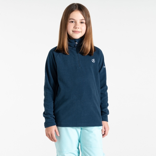 Polaire légère Junior FREEHAND avec ouverture 1/2 zip Bleu