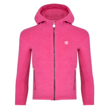 Dare 2b Childrens Ebullient Full Zip Hooded Marl Long Sleeve Fleece