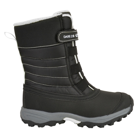 Kids' Skiway II Fleece Lined Snow Boots Black White