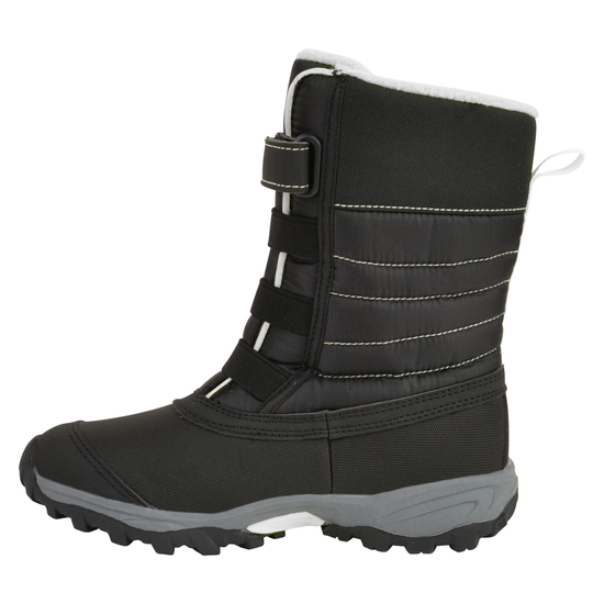 Kids' Skiway II Fleece Lined Snow Boots Black White