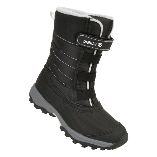 Kids' Skiway II Fleece Lined Snow Boots Black White