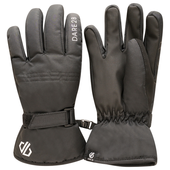 Kids' Zippy Ski Gloves Black