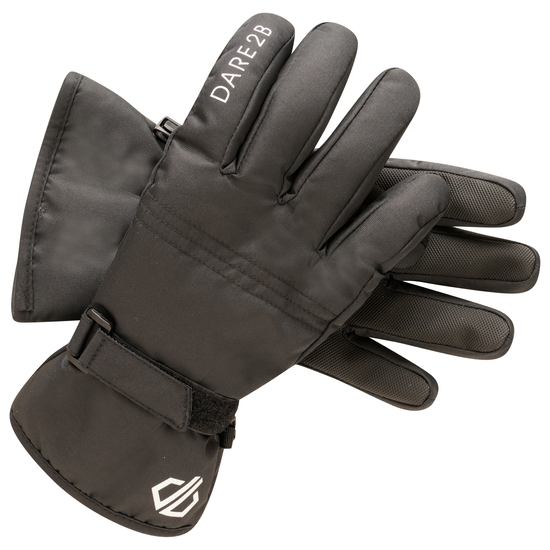 Kids' Zippy Ski Gloves Black