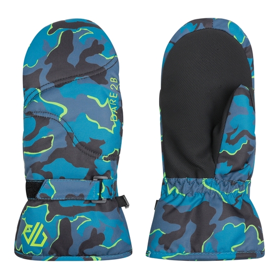 Kinder Jovial Fäustlinge Blau Camouflage