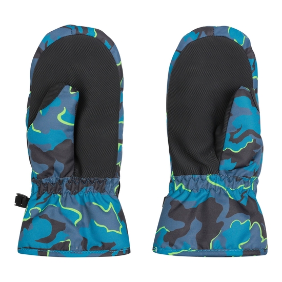 Kinder Jovial Fäustlinge Blau Camouflage