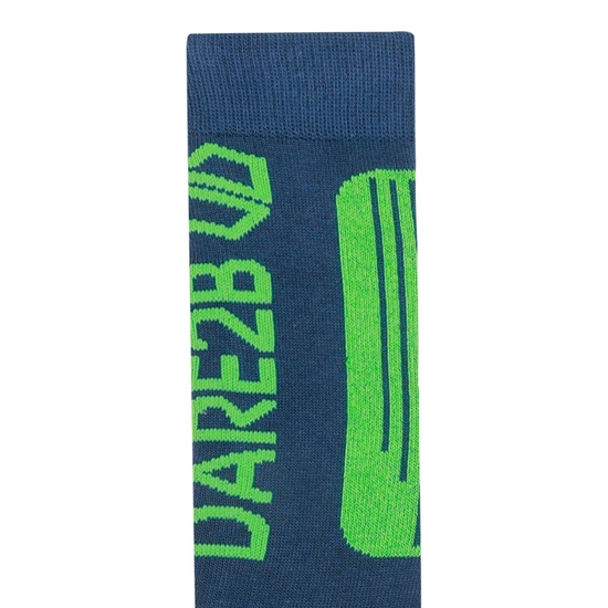 Chaussettes de ski techniques Enfant Bleu Foncé Et Vert