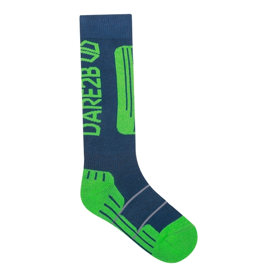 Chaussettes de ski techniques Enfant Bleu Foncé Et Vert
