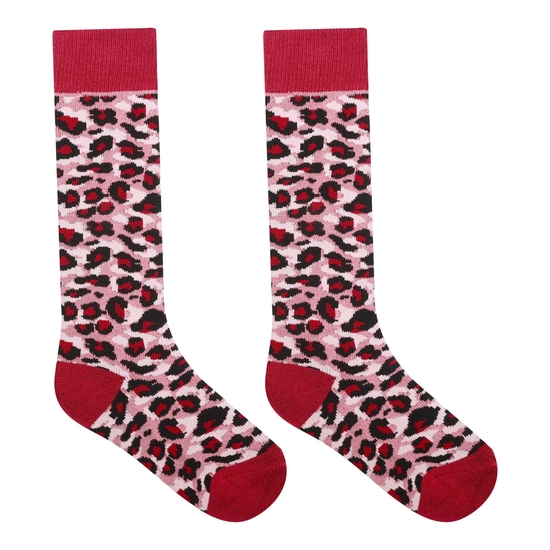 Chaussettes de ski à imprimé Enfant Rose Poussiéreux