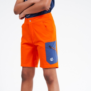 Kids' Reprise Lightweight Walking Shorts Blaze Orange Dark Denim