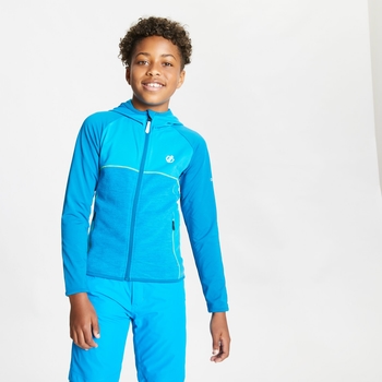 Dare 2b Childrens Ebullient Full Zip Hooded Marl Long Sleeve Fleece