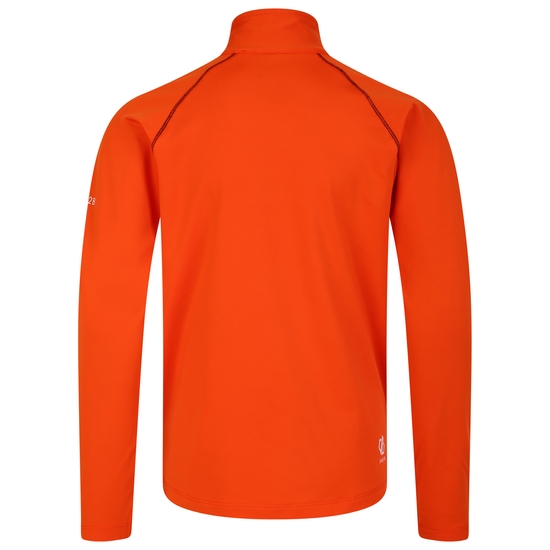 Sous-couche Junior stretch extensible et légère avec ouverture 1/2 zip Orange