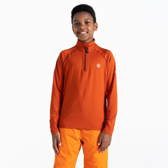 Consist II leichter Core Stretch-Midlayer mit halblangem Reißverschluss für Kinder Orange