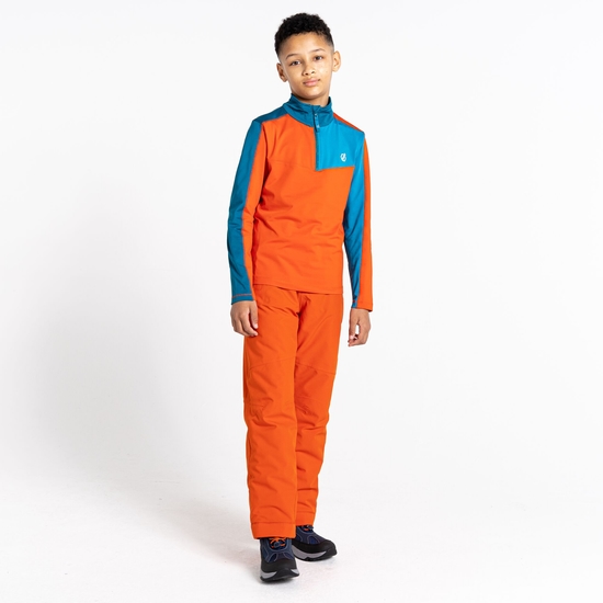 Kids' Formate II Core Stretch Midlayer Rusty Orange Blue
