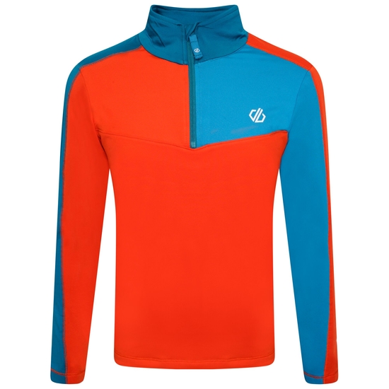 Kids' Formate II Core Stretch Midlayer Rusty Orange Blue