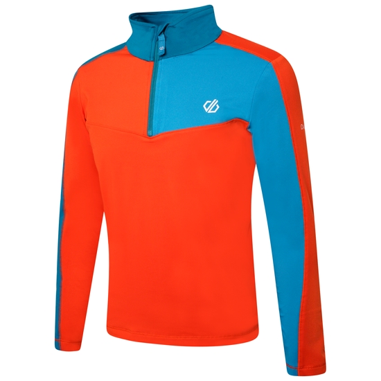Kids' Formate II Core Stretch Midlayer Rusty Orange Blue