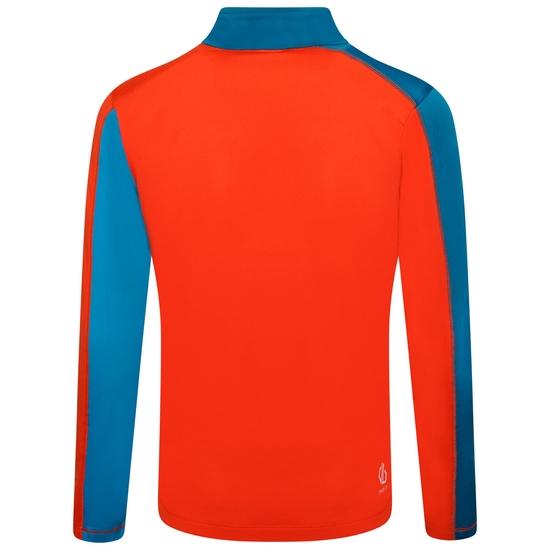 Kids' Formate II Core Stretch Midlayer Rusty Orange Blue