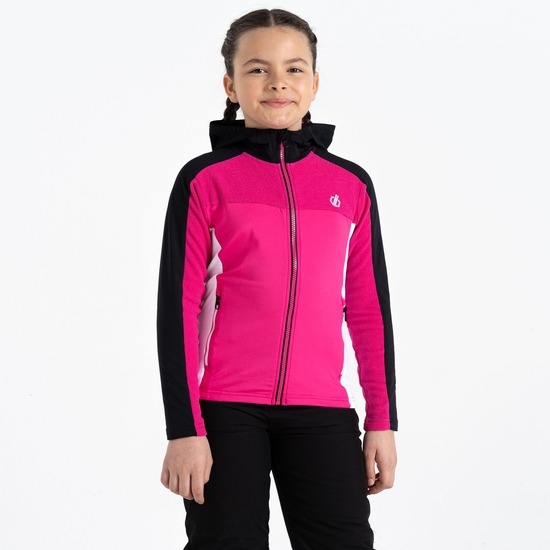 Kids' Thriving Hooded Core Stretch Midlayer Pure Pink