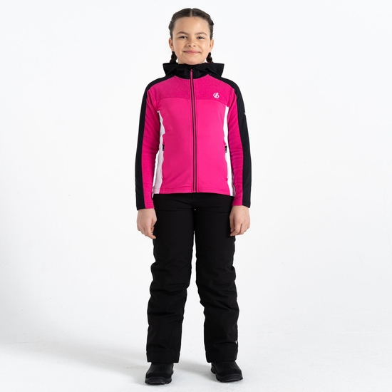 Kinder Thriving Core Stretch-Midlayer mit Kapuze Rosa