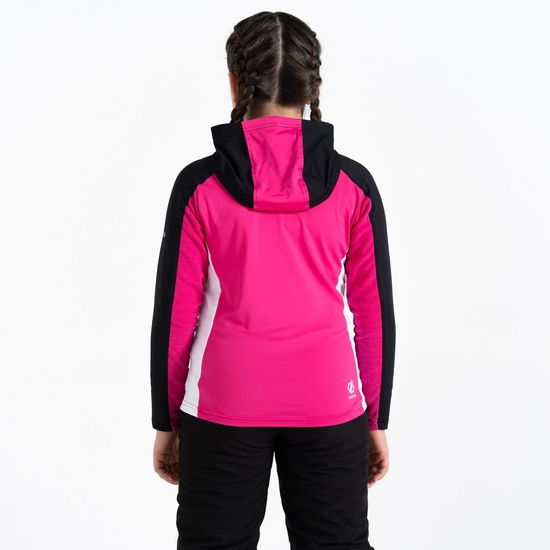 Kinder Thriving Core Stretch-Midlayer mit Kapuze Rosa
