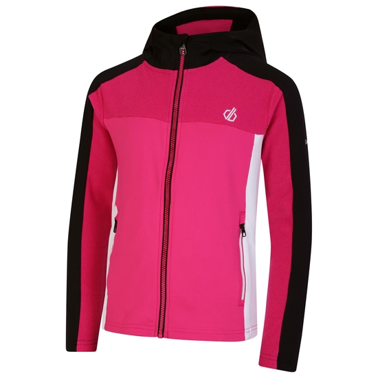 Kinder Thriving Core Stretch-Midlayer mit Kapuze Rosa