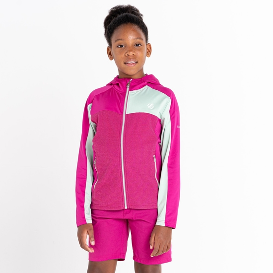 Kids' Thriving Hooded Core Stretch Midlayer Fuchsia Grayed Jade