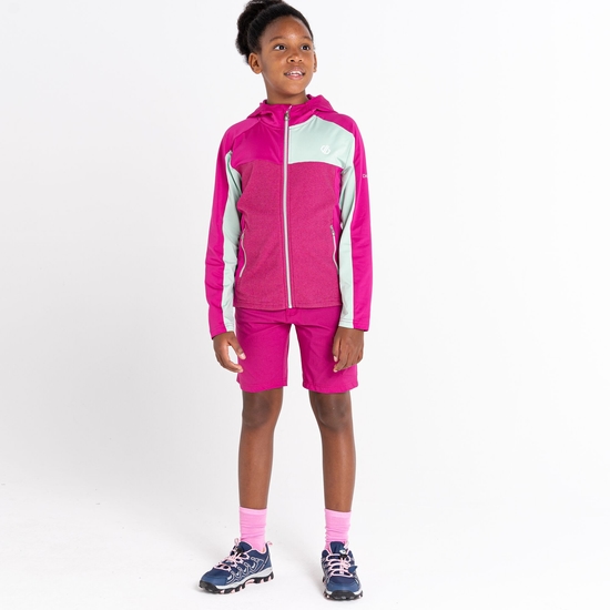 Kids' Thriving Hooded Core Stretch Midlayer Fuchsia Grayed Jade