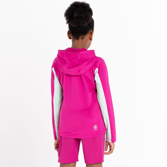 Kids' Thriving Hooded Core Stretch Midlayer Fuchsia Grayed Jade