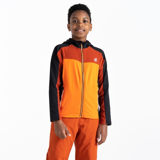 Kinder Thriving Core Stretch-Midlayer mit Kapuze Orange