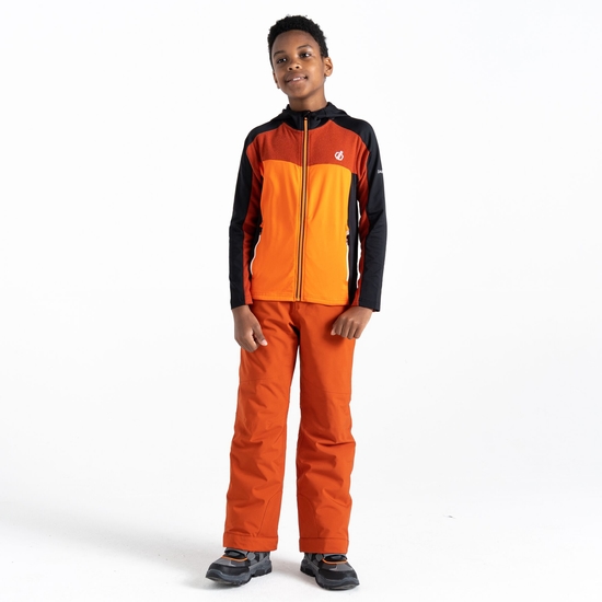 Kids' Thriving Hooded Core Stretch Midlayer Puffins Orange Black 