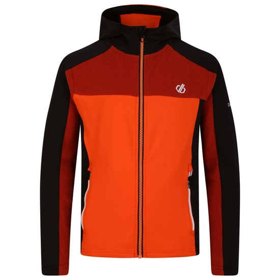 Kids' Thriving Hooded Core Stretch Midlayer Puffins Orange Black 