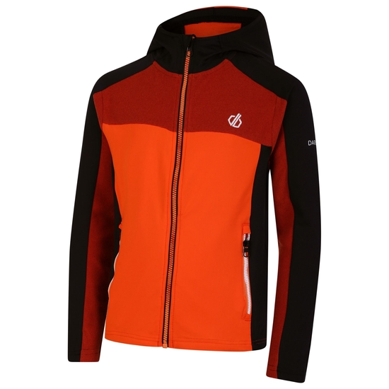 Kids' Thriving Hooded Core Stretch Midlayer Puffins Orange Black 