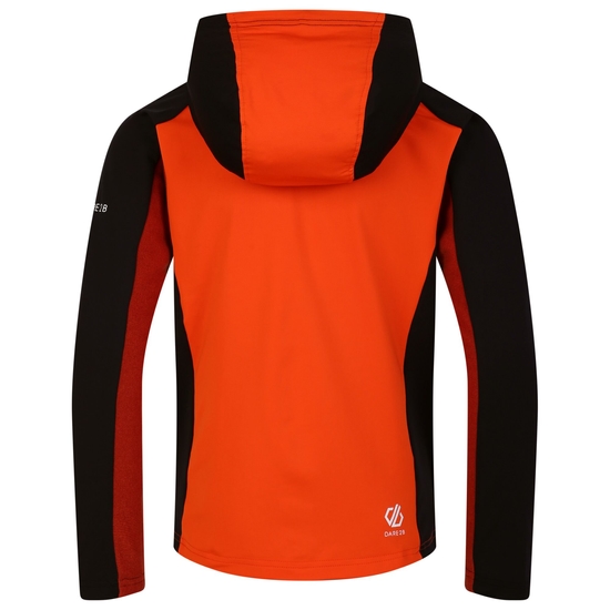 Kids' Thriving Hooded Core Stretch Midlayer Puffins Orange Black 