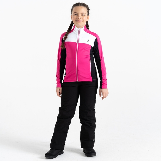 Kids' Emergent Core Stretch Midlayer Pure Pink Black