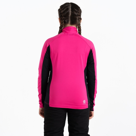 Kids' Emergent Core Stretch Midlayer Pure Pink Black