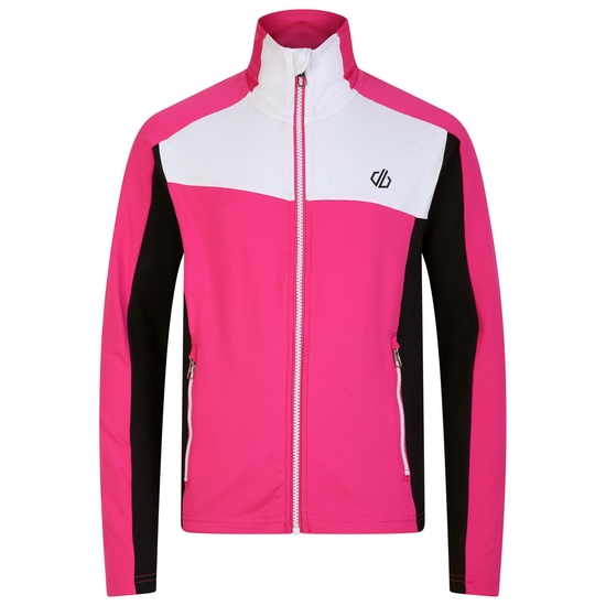 Kids' Emergent Core Stretch Midlayer Pure Pink Black