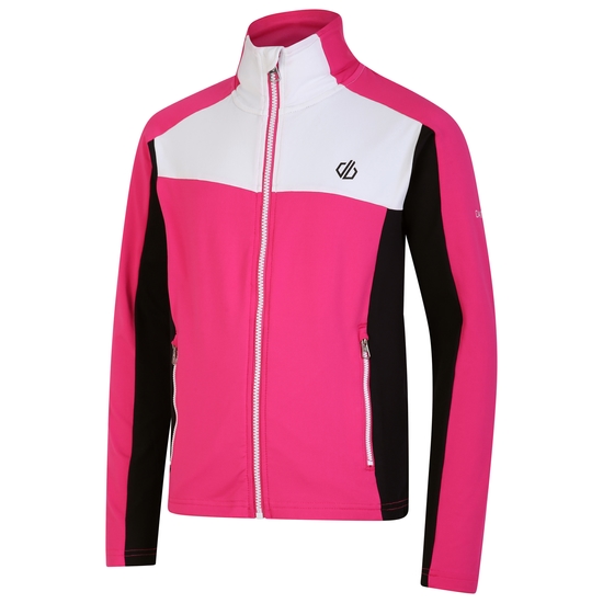 Kids' Emergent Core Stretch Midlayer Pure Pink Black