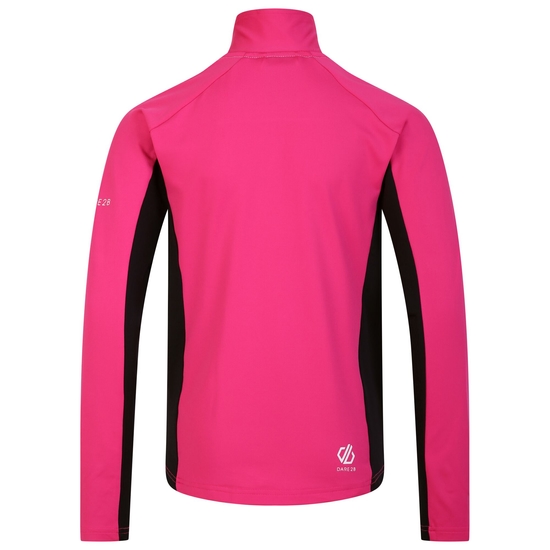 Kids' Emergent Core Stretch Midlayer Pure Pink Black
