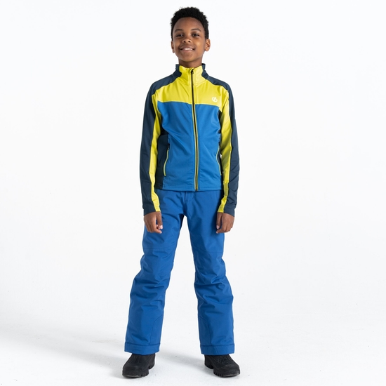 Kids' Emergent Core Stretch Midlayer Olympian Blue Yellow