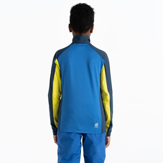 Kids' Emergent Core Stretch Midlayer Olympian Blue Yellow
