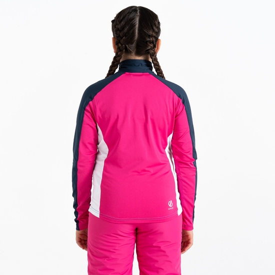 Kids' Emergent Core Stretch Midlayer Swedish Blue Pure Pink