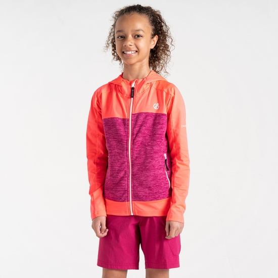 Kids' Thriving II Core Stretch Midlayer Berry Neon Pink