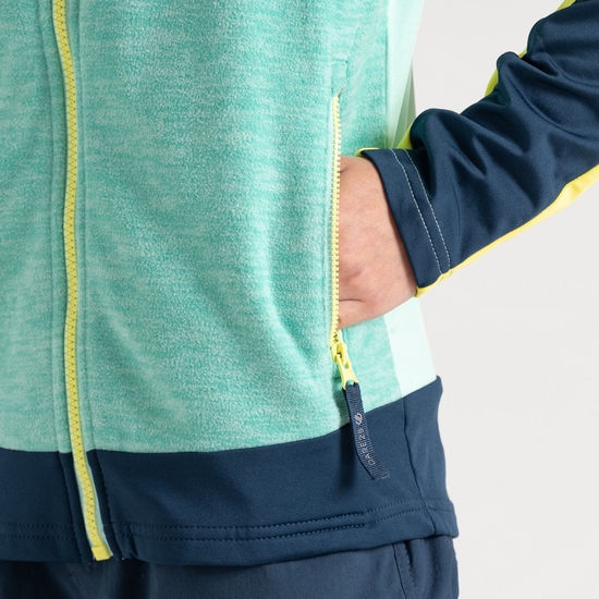 Kids' Thriving II Core Stretch Midlayer Mint Green Moonlight Denim