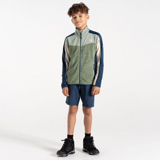 Kids' Emergent Core Stretch Midlayer Green Moonlight Denim