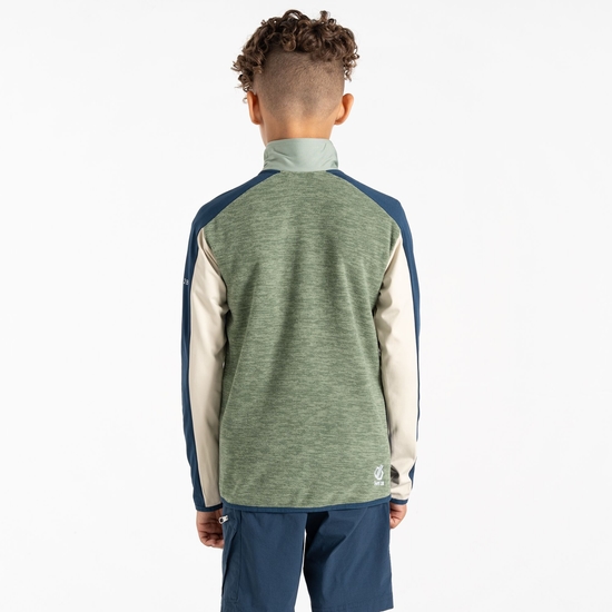 Kids' Emergent Core Stretch Midlayer Green Moonlight Denim