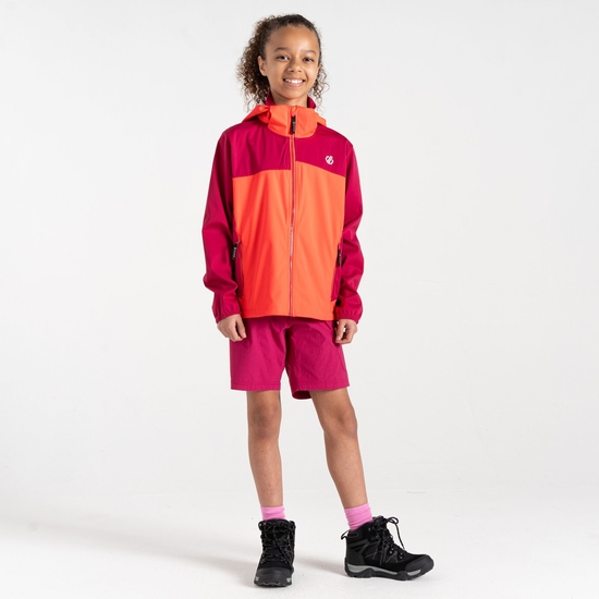 Kids' Cheer Softshell Jacket Berry Neon Pink