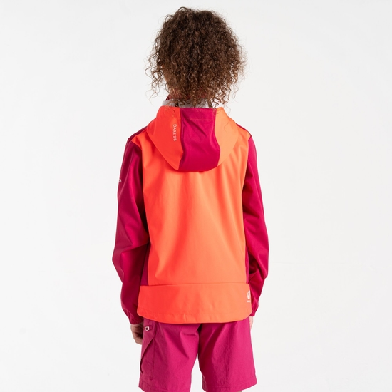 Kids' Cheer Softshell Jacket Berry Neon Pink