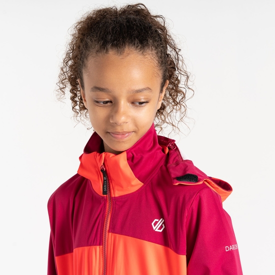 Kids' Cheer Softshell Jacket Berry Neon Pink